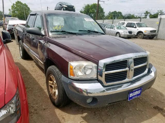 1D7HE48K35S177855 - 2005 DODGE DAKOTA QUA BURGUNDY photo 1