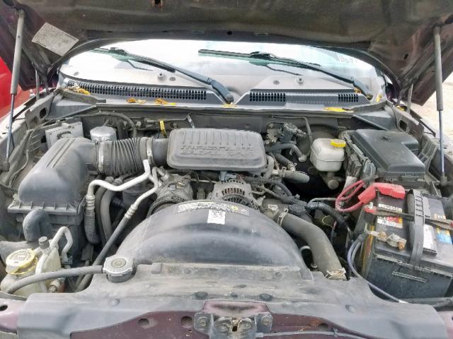 1D7HE48K35S177855 - 2005 DODGE DAKOTA QUA BURGUNDY photo 7