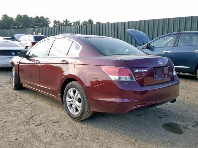 1HGCP26479A070487 - 2009 HONDA ACCORD LXP BURGUNDY photo 3