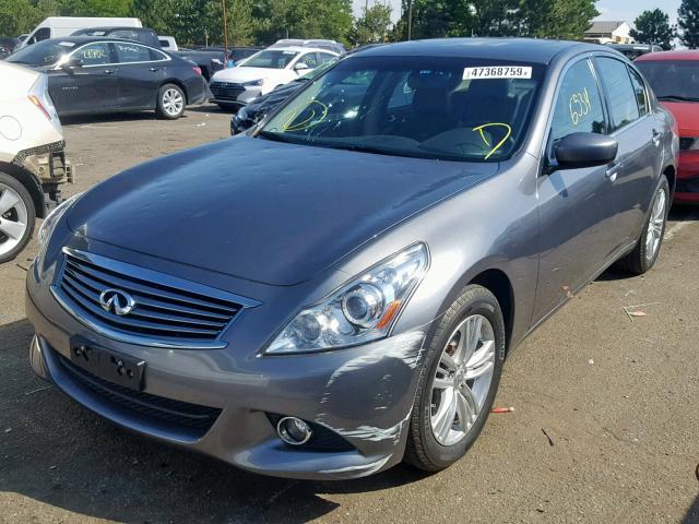 JN1CV6AR2DM355672 - 2013 INFINITI G37 GRAY photo 2