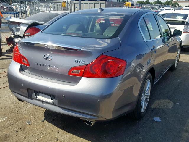 JN1CV6AR2DM355672 - 2013 INFINITI G37 GRAY photo 4