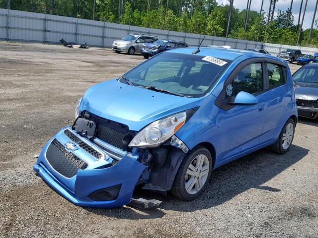 KL8CB6S99EC479264 - 2014 CHEVROLET SPARK LS BLUE photo 2