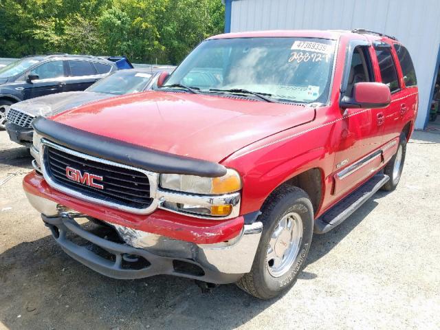 1GKEC13Z92R288729 - 2002 GMC YUKON RED photo 2