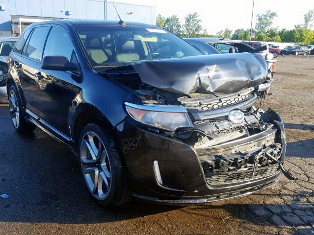 2FMDK4AKXEBB14396 - 2014 FORD EDGE SPORT BLACK photo 1