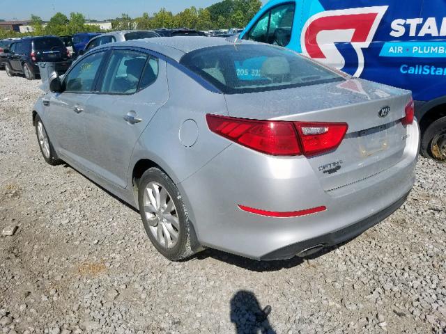 5XXGN4A76EG286297 - 2014 KIA OPTIMA EX SILVER photo 3