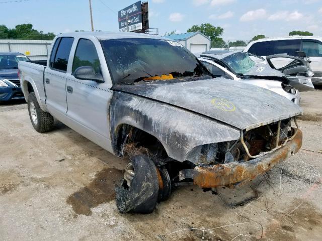 1D7HG38N44S770640 - 2004 DODGE DAKOTA QUA SILVER photo 1