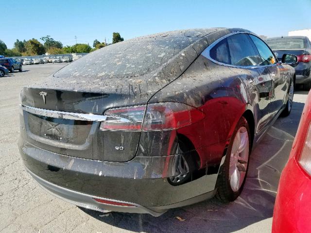 5YJSA1E14FF100836 - 2015 TESLA MODEL S أسود صورة 4