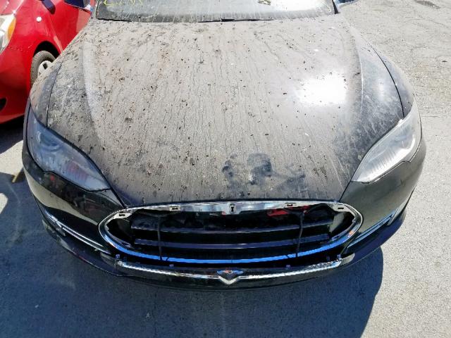 5YJSA1E14FF100836 - 2015 TESLA MODEL S أسود صورة 7