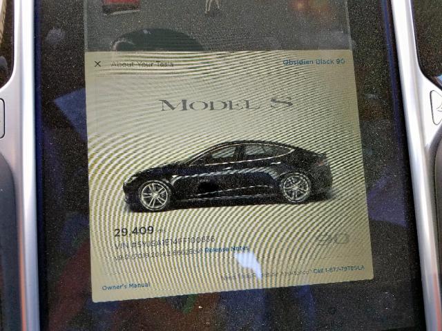 5YJSA1E14FF100836 - 2015 TESLA MODEL S أسود صورة 8