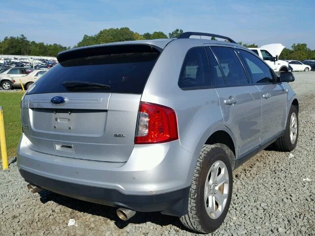 2FMDK3JCXDBC71069 - 2013 FORD EDGE SEL SILVER photo 4