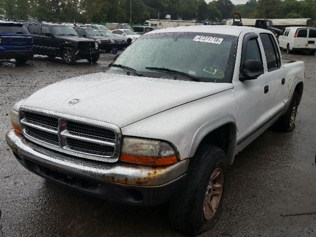 1D7HG48N83S359343 - 2003 DODGE DAKOTA QUA WHITE photo 2