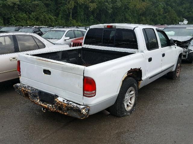 1D7HG48N83S359343 - 2003 DODGE DAKOTA QUA WHITE photo 4