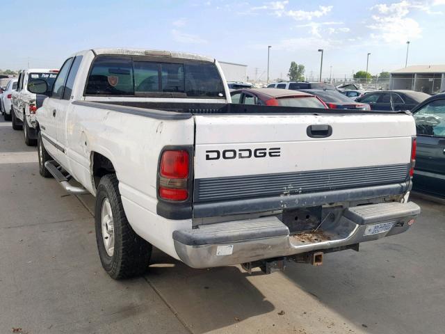 3B7HC13Z5YG106719 - 2000 DODGE RAM 1500 WHITE photo 3