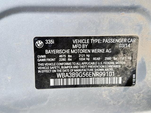 WBA3B9G56ENR99101 - 2014 BMW 335 XI SILVER photo 10