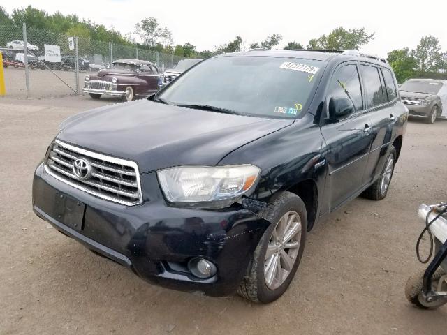 JTEEW44A982024288 - 2008 TOYOTA HIGHLANDER BLACK photo 2