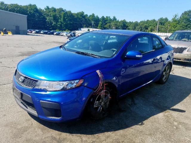 KNAFU6A27A5167345 - 2010 KIA FORTE EX BLUE photo 2