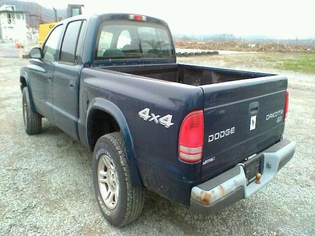 1D7HG38K34S574081 - 2004 DODGE DAKOTA QUA BLUE photo 3