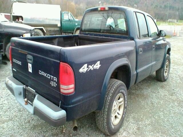 1D7HG38K34S574081 - 2004 DODGE DAKOTA QUA BLUE photo 4