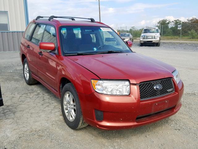 JF1SG666X8H726051 - 2008 SUBARU FORESTER S RED photo 1