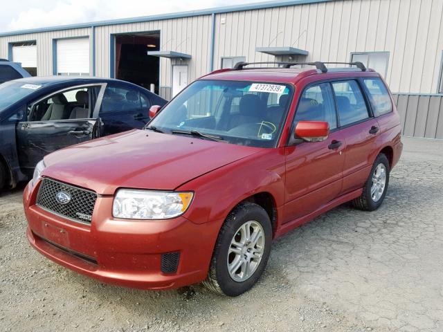 JF1SG666X8H726051 - 2008 SUBARU FORESTER S RED photo 2