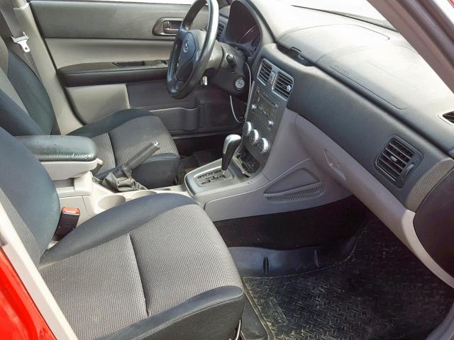 JF1SG666X8H726051 - 2008 SUBARU FORESTER S RED photo 5