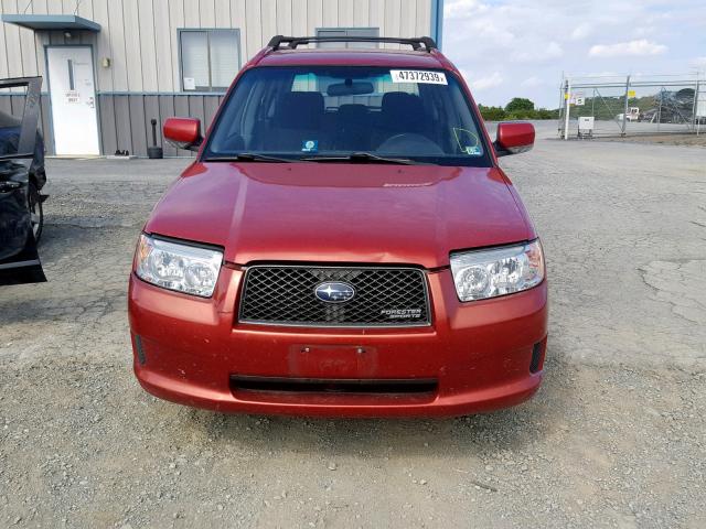 JF1SG666X8H726051 - 2008 SUBARU FORESTER S RED photo 9