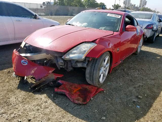 JN1AZ34E75M650934 - 2005 NISSAN 350Z COUPE RED photo 2