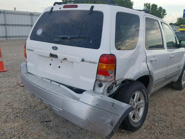 1FMCU95H65KE01306 - 2005 FORD ESCAPE HEV WHITE photo 9