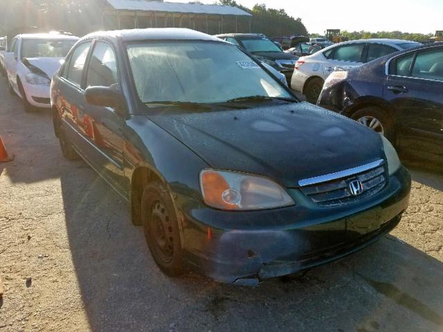 1HGES16531L068996 - 2001 HONDA CIVIC LX GREEN photo 1