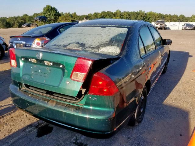 1HGES16531L068996 - 2001 HONDA CIVIC LX GREEN photo 4