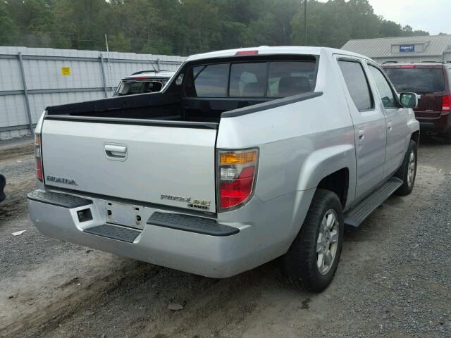 2HJYK16516H527776 - 2006 HONDA RIDGELINE SILVER photo 4