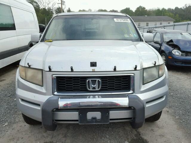 2HJYK16516H527776 - 2006 HONDA RIDGELINE SILVER photo 9