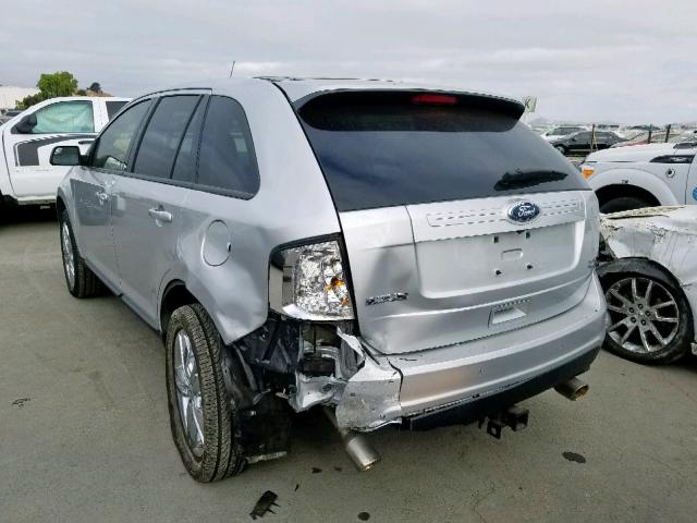 2FMDK4JC8EBB13658 - 2014 FORD EDGE SEL SILVER photo 3