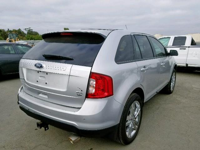 2FMDK4JC8EBB13658 - 2014 FORD EDGE SEL SILVER photo 4