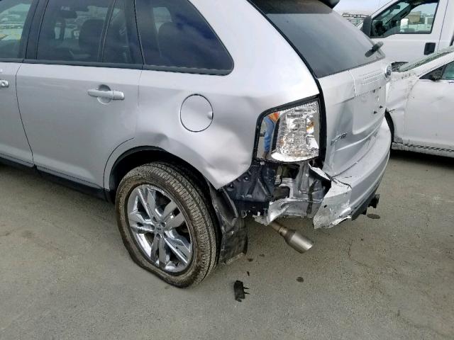 2FMDK4JC8EBB13658 - 2014 FORD EDGE SEL SILVER photo 9