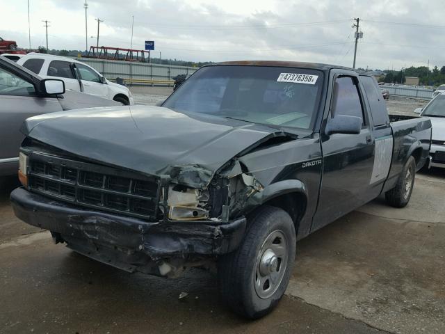 1B7GL23X1SS290184 - 1995 DODGE DAKOTA GREEN photo 2