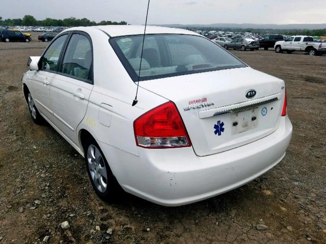 KNAFE222295665985 - 2009 KIA SPECTRA EX WHITE photo 3