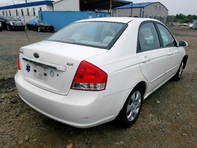 KNAFE222295665985 - 2009 KIA SPECTRA EX WHITE photo 4