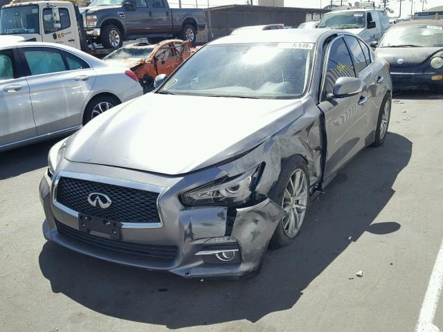 JN1BV7AP5FM347844 - 2015 INFINITI Q50 BASE GRAY photo 2