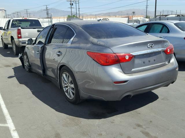 JN1BV7AP5FM347844 - 2015 INFINITI Q50 BASE GRAY photo 3