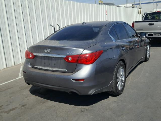 JN1BV7AP5FM347844 - 2015 INFINITI Q50 BASE GRAY photo 4