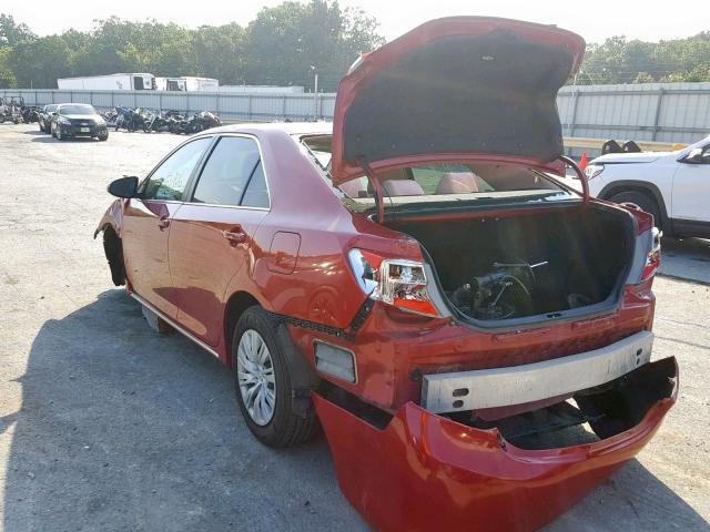 4T1BF1FK2CU588692 - 2012 TOYOTA LE RED photo 3