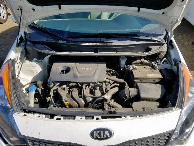 KNADM5A36G6648510 - 2016 KIA RIO LX WHITE photo 7