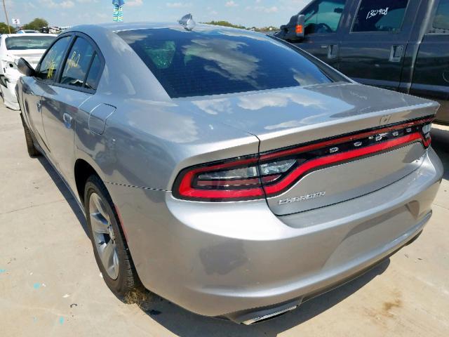 2C3CDXHG4GH286019 - 2016 DODGE CHARGER SX SILVER photo 3