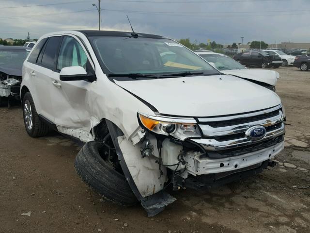 2FMDK3JC4EBA04625 - 2014 FORD EDGE SEL WHITE photo 1