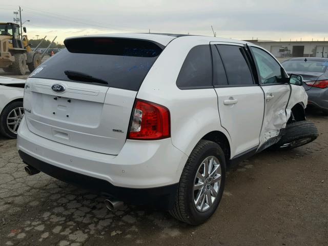 2FMDK3JC4EBA04625 - 2014 FORD EDGE SEL WHITE photo 4