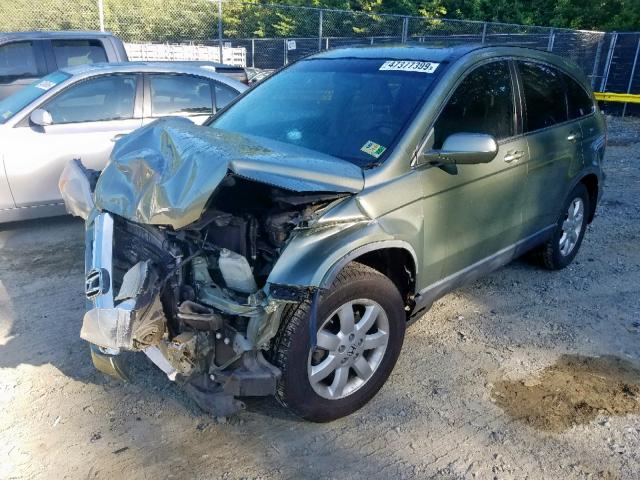 JHLRE38768C043363 - 2008 HONDA CR-V EXL GREEN photo 2