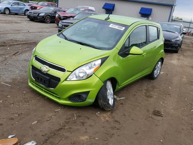 KL8CB6S95EC498975 - 2014 CHEVROLET SPARK LS GREEN photo 2