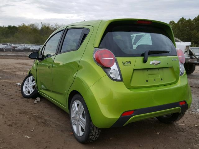 KL8CB6S95EC498975 - 2014 CHEVROLET SPARK LS GREEN photo 3