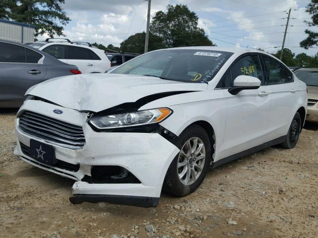 3FA6P0G78FR291175 - 2015 FORD FUSION S WHITE photo 2